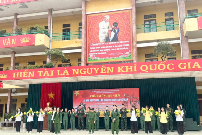 CHƯƠNG TRÌNH NGHỆ THUẬT CHÀO MỪNG 80 NĂM NGÀY THÀNH LẬP QUÂN ĐỘI NHÂN DÂN VIỆT NAM ( 22/12/1944 – 22/12/2024) VÀ 35 NĂM NGÀY HỘI QUỐC PHÒNG TOÀN DÂN CỦA TRƯỜNG THCS HÀN THUYÊN-THÀNH PHỐ NAM ĐỊNH ( Tiếp )